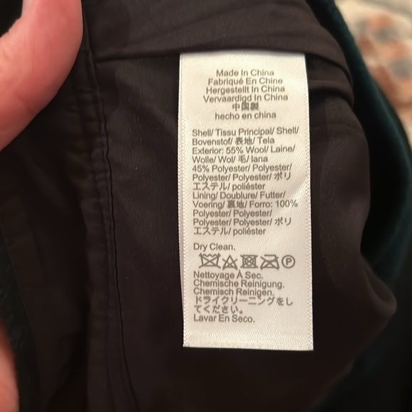 J Crew Wool-blend A-line mini skirt / 12 / ACADEMIC GREEN BLACK - Picture 4 of 4